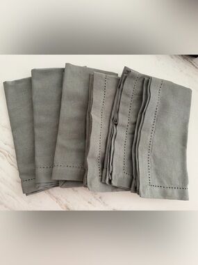 The Royal Standard Grey Hemstitch Napkins